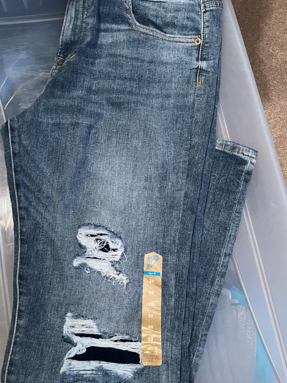 Boys Distressed Denim Jeans SZ 20-NEW